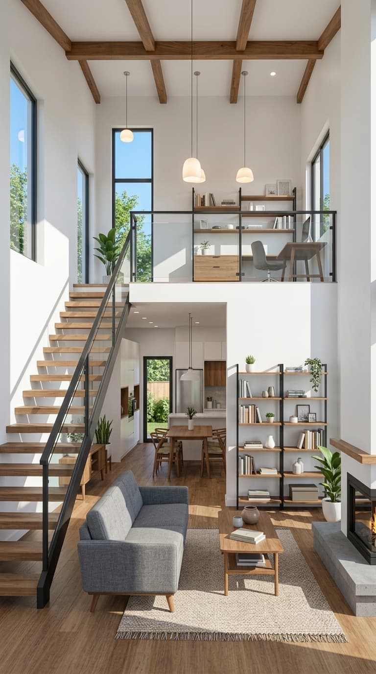 Render fotorrealista da sala gerado pela Roomie IA